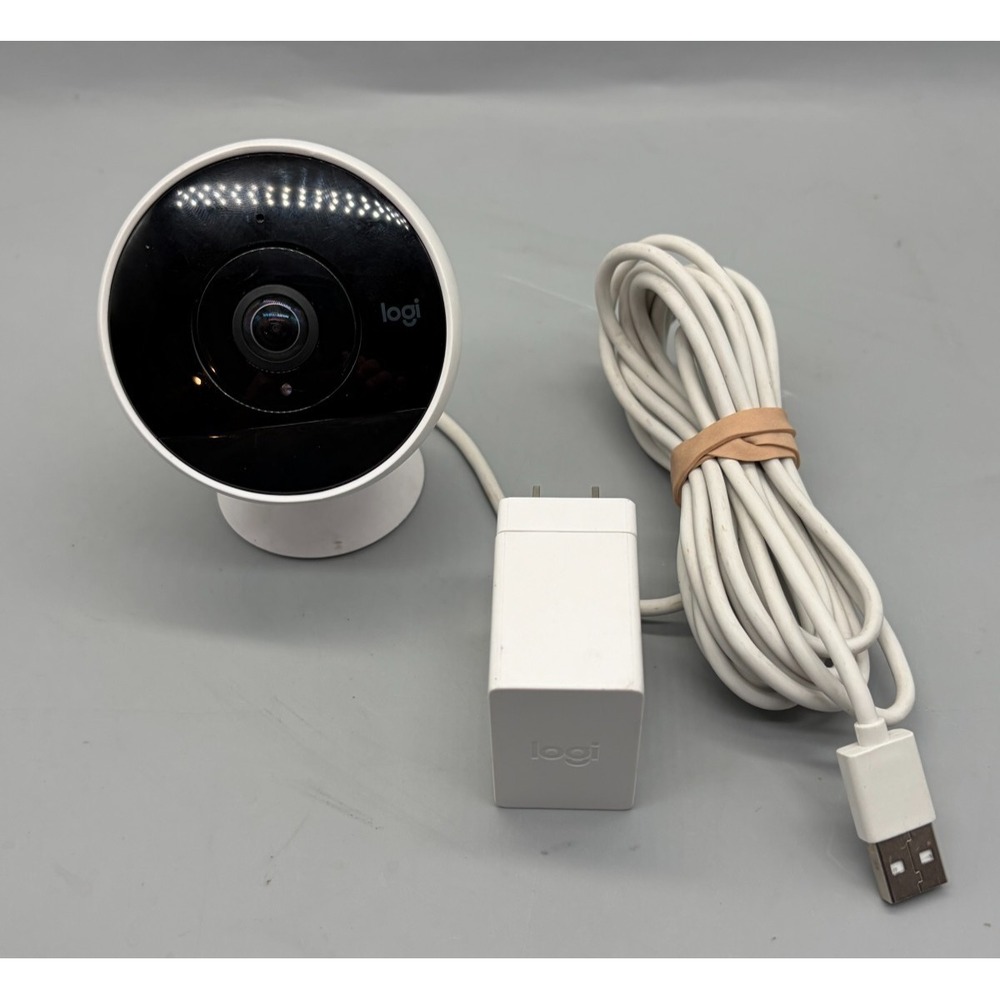 Logitech Circle 2 Indoor/Outdoor Wi-Fi  Wired Security Camera White
